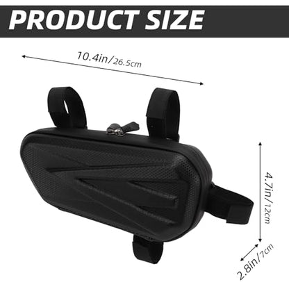OUKENS Motorcycle Tail Bag, Universal EVA Hard Shell Triangle Waterproof Motorcycle Side Bag Bike Luggage Storage with Double Sealing Zippers, Black
