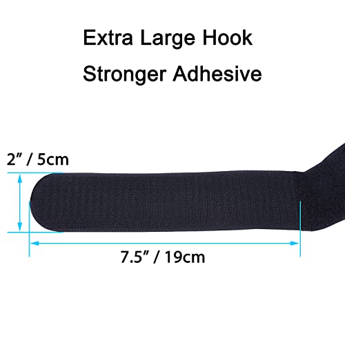 Extra Large 4 Pack 2 x 60 Inches Hook and Loop Strap, Reusable Fastening Cable Tie Down Straps by Wisdompro - Reusable, Durable Functional Cinch Cable Straps for Your Home, Office, Workspace - size: Extra Large 4 Pack, 2 x 60 Inch