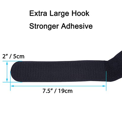 Extra Large 4 Pack 2 x 60 Inches Hook and Loop Strap, Reusable Fastening Cable Tie Down Straps by Wisdompro - Reusable, Durable Functional Cinch Cable Straps for Your Home, Office, Workspace - size: Extra Large 4 Pack, 2 x 60 Inch