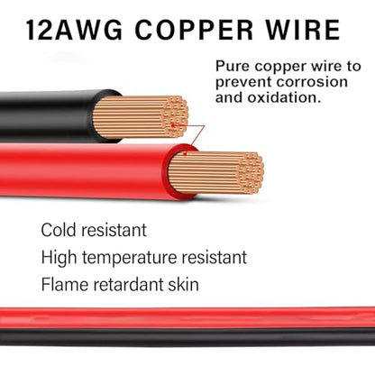 12AWG SAE to Motorcycle Female Cigarette Lighter Socket,12V-24V Heavy-Duty Extension Cable for Universal SAE Quick Connection Battery Chargers &Accessories (0.6m) - size: 2 Feet