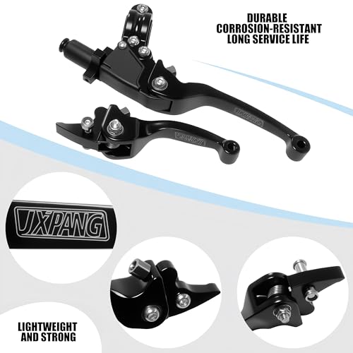 7/8inch 22mm Universal Motorcycle Clutch Brake Lever Folding Levers for 50/110/125/140/150cc Dirt Pit Bike SSR RFZ 125 DBX18/19 Xpro Coolster Thumpstar Baja Apollo (Black) - color: Black