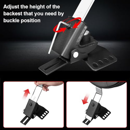 AUFER Adjustable Plug-in Driver Rider Backrest Compatible With For 1997-2026 Harley Touring Road King Street Glide Road Glide Electra Glide Models Driver Backrest - size: Double Line Style (Chrome)