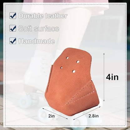 100% Real Cowhide | Toe Cap Guard Protectors | Roller Skate Derby Speed 1 Pair(Pink) - color: Pink