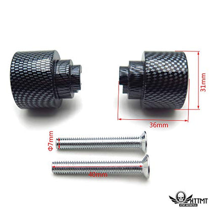 Bar Ends Carbon Compatible with 2001-2013 Hond GoldWing GL1800/ 1998-2013 Hond VFR800 NOLOGO - color: Carbon Fiber, size: Classic