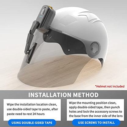 Shkalacar Motorcycle Helmet Windshield Wiper Rechargeable Waterproof Helmet Wiper Compatible with Most Visor - size: 800mAh