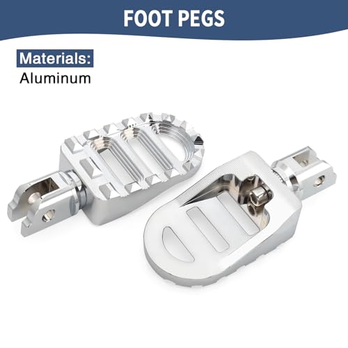 Motorcycle Foot Pegs MX Front Pegs Footrest Fit for Harley 2018-later Softail Low Rider S Breakout FXLRS Fat Bob 114 Street Bob FXBB Fat Boy Sport Glide FLSB (Chrome) - color: Chrome