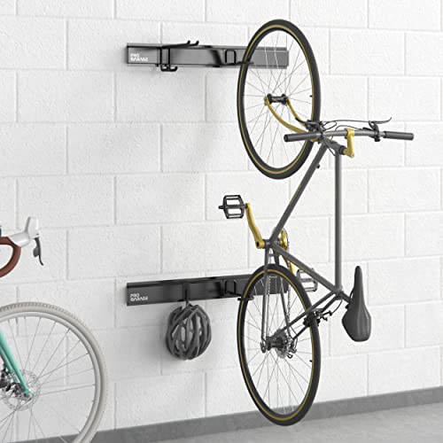 ClosetMaid ProGarage Bike Rack Garage Storage Set, Helmet and Utility Hooks, Heavy Duty Wall Mount, 4 Bike Capacity, Black - style: Bike Rack