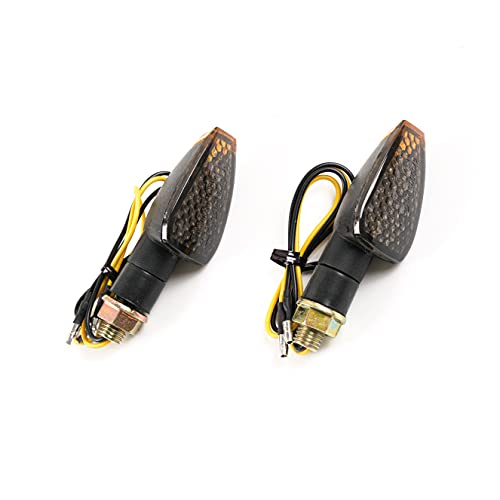 Mini Stalk Arrow Light Motorcycle Universal Turn Signal LED Light Indicator Blinker Amber Lamp For Yamaha Honda Suzuki Kawasaki Harley Davidson DUCATI BMW BUELL APRILIA (2PC) - color: Black, size: Motorcycle Rear View Mirrors 31