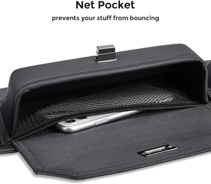 KEMIMOTO Windshield Bag Batwing Fairing Pouch Compatible with 2014-2024 2025 Touring Street Glide Road Glide FLHX FLH Pouch Pocket with White Stitching - style: After 2014