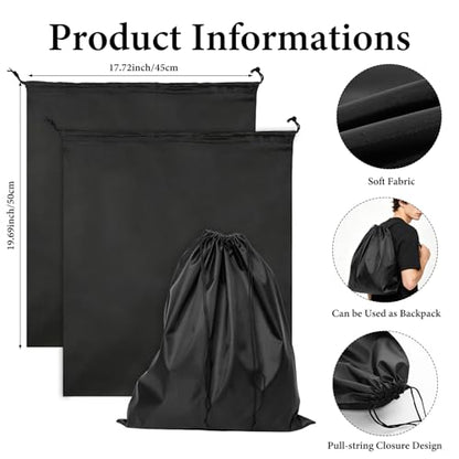 4 Pack Helmet Bag Large 18x20 Inch Storage Bag for Motorcycle Ski Hood Football Basketball Riding Racing Sports Gear Lightweight Nylon Travel Carry Sack with Drawstring Locking