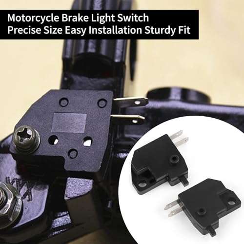 Motorcycle Brake Light Switch 1 Pair (Left and Right),Universal Brake Light Switch Sturdy Plastic for 50cc-250cc ATV, Dirt Bike, Scooter, Moped,Compatible with Honda, Kawasaki, Suzuki, Yamaha