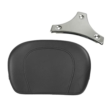 Chrome Sissy Bar Passenger Backrest Pad fits for Harley Davidson HD Touring Model 1997-2026(P/N 52300324, 52627-09, 54247-09, 52933-97b,52805-97B,52723-06,5230057,52300258) - color: Chrome