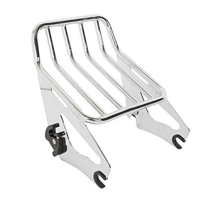TCT-MOTORPARTS Sissy Bar Upright Passenger Backrest w/Pad Docking Hardware Kits Luggage Rack Fit for Harley Touring Models 2009-2013 - color: Chrome #3(2009-2013)