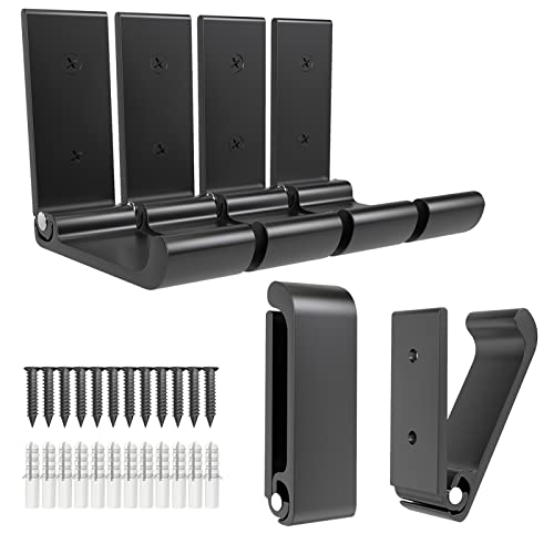 6Pcs 3'' Folding Coat Hooks Black Foldable Hooks Aluminum Alloy Wall Hooks Headphones Holder Wall Mounted with 12pcs Screws Set for Hanging Coats, Bags, Hat, Towel, Keys - color: Black