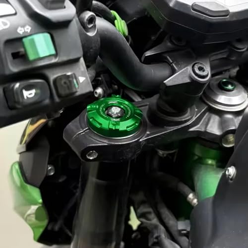 Compatible with Kawasaki Z900 Z650 Z 900 650 Z650 ABS RS SE 2017 2018 2019 2020 2021 2022 2023 2024 2025 Motorcycle Accessories CNC Aluminum Front Forks Trim Cover Cap (Green) - color: Green