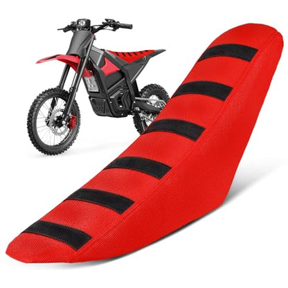 Ebike Seat Cover for Yozma In 10 Electric Dirt Pit Bike Non-Slip Soft Cushion Red - color: red background black stripes