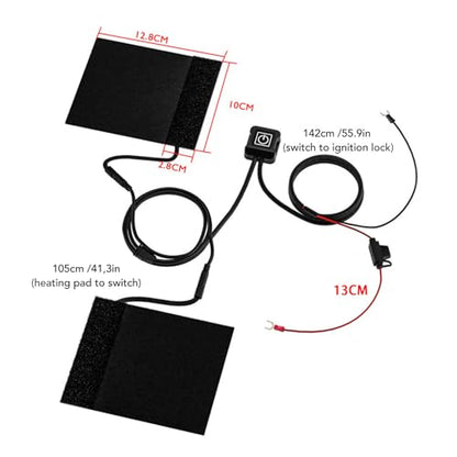 Motorcycle Heated Grip Cover, Water 3 Temperature Setting Motorcycle Handlebar Heated Pad Heater Sleeve
