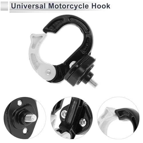 Universal Motorcycle Hanging Hook Round Shape Motorcycle Helmet Luggage Bag Holder Hanger for Scooters Bicycles Black White 1 Pc 75mm - color: White