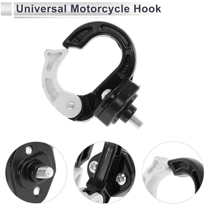 Universal Motorcycle Hanging Hook Round Shape Motorcycle Helmet Luggage Bag Holder Hanger for Scooters Bicycles Black White 1 Pc 75mm - color: White