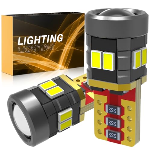 194 LED License Plate Light Bulb 400% High Brightness T10 168 2825 W5W Bulbs for Dome Map Door Courtesy Interior Car 6000K White, Pack of 2 - size: 194/T10