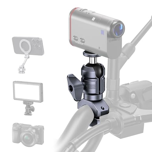 Sport Camera Holder Kit, 25mm Ball Head with 1/4" Screw, 360° Rotatable Bracket for DSLR/Action Cameras, Fits 22-32mm Handlebar Camera Mount, for Vlogging, Motorcycle (KCB-8) - color: KCB-8 Suitable for 0.87" to 1.26" rails