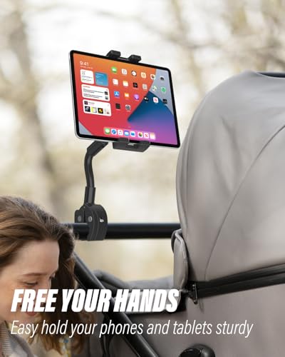 Z Fold Bike Mount - [Foldable Phone Friendly] Spin Bike Tablet Holder Handlebar Clamp for Treadmill, Stationary Bicycle, Stroller for Samasung Galaxy Fold 7 6 5 4 3 2, Tabs, Google Pixel, iPad, iPhone