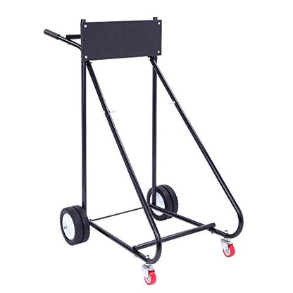 TUFFIOM Outboard Boat Motor Stand, Engine Carrier Cart Dolly for Storage, 315lbs Weight Capacity, w/Wheels (Black) - color: Black