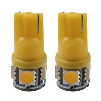 Craedli 2PCS 194 LED Light Bulbs, 12V T10 2825 168 Car License Plate Lights with 5SMD 5050 Chips, 6000K Yellow Bright Wedge Base Lamp Replacement for Car Interior Dome Map(Yellow) - color: Yellow