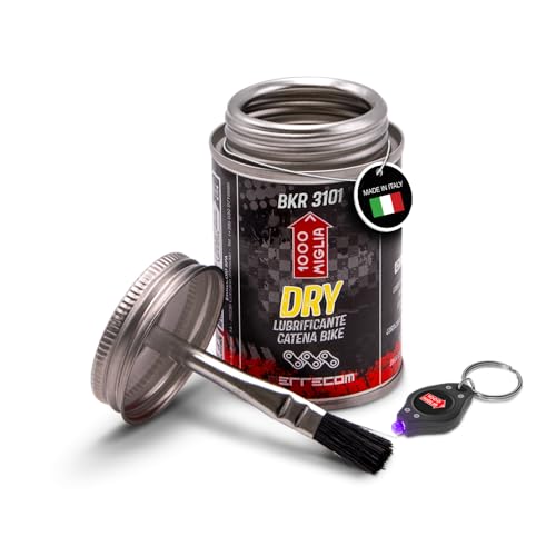 Errecom 1000 Miglia BKR 3101-4 fl oz (120 mL) Can, Dry Lube Bike Chain, for Dry and Dusty Weather Conditions, Brush Included - color: DRY - 4 fl oz (120 mL) Can