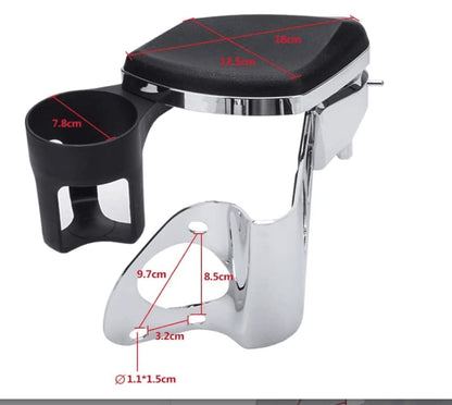 Passenger Armrests with Removable Cup Holder Compatible with Harley Touring Road Glide Electra Glide Tri Glide 2014-2023