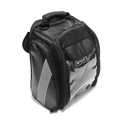 MZS Motorcycle Tank Bag, 19L-24L Expandable Strong Magnetic Gas Tank Bag, Dual Use Waterproof Motorbike Helmet Bag Luggage Storage Backpack fit Street Enduro Sport Adventure Cruiser Touring Bike - size: 24L