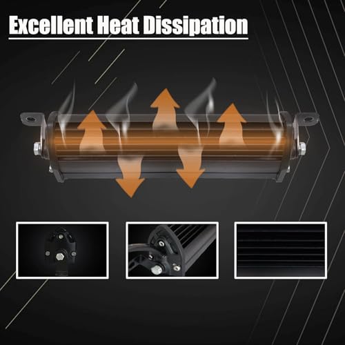 7 Inch Dirt Bike Light Bar, 60W 6000lm Motorcycle LED Headlight Kit with 12V Wiring Harness and Switch, Mounting Brackets Universal for 7/8" Handlebars CRF XR TTR KLX Pit Bike - color: 7 Inch with 12V Wiring
