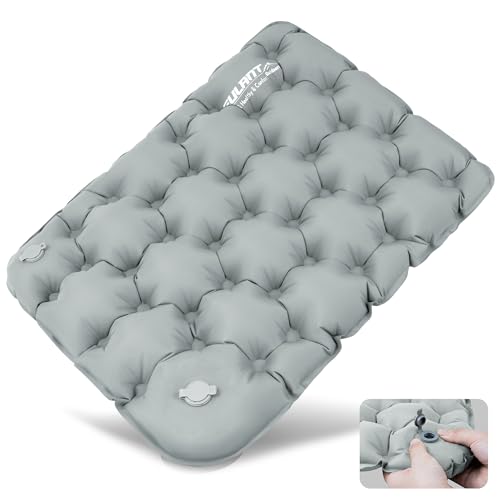 EULANT Lightweight Inflatable Seat Cushion Waterproof Air Cushion,Portable Travel Cushion Suitable for Camping Hiking Climbing Bleacher, Home and Office - color: Gray, size: Press Seat Cushion