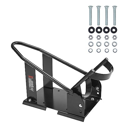 VEVOR Motorcycle Wheel Chock, Max. 1800 lbs Heavy Duty Motorcycle Stand, with 3 Adjustable Holes, Durable Steel Motorbike Front Tire Bracket, Fits 15"-21" Wheels, Work with Off-Road and Regular Bikes