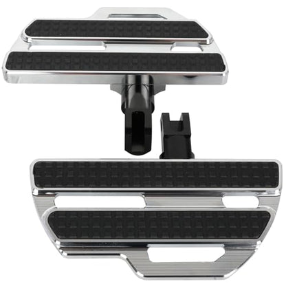 Motorcycle CNC Aluminum Rider Footboard, Adjustable Front Footrests Highway Pegs Compatible with Honda Gold Wing GL1800/Goldwing GL1800 F6B 2001-2024 Chrome - color: Chrome