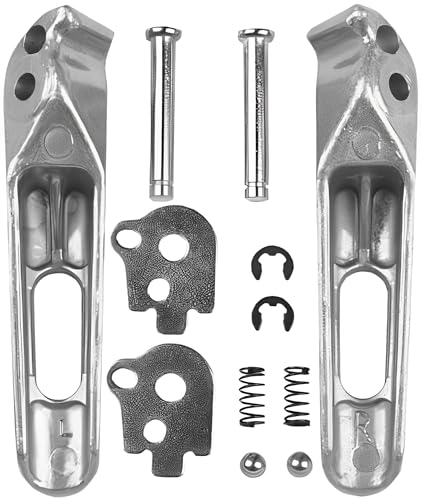 Rear Foot Pegs/Footrests/Pedals for Honda 2003-2023 CBR 600RR, 2004-2016 CBR 1000RR (Rear-White) - color: Rear-White