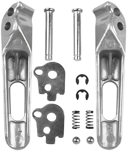 Rear Foot Pegs/Footrests/Pedals for Honda 2003-2023 CBR 600RR, 2004-2016 CBR 1000RR (Rear-White) - color: Rear-White