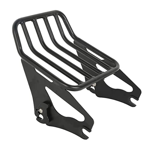 Black Detachable Sissy Bar Passenger Backrest Upright Passenger Backrest Pad & Luggage Rack Fit for 2009-2025 Harley Touring Road King Street Glide Road Glide - color: Black #4