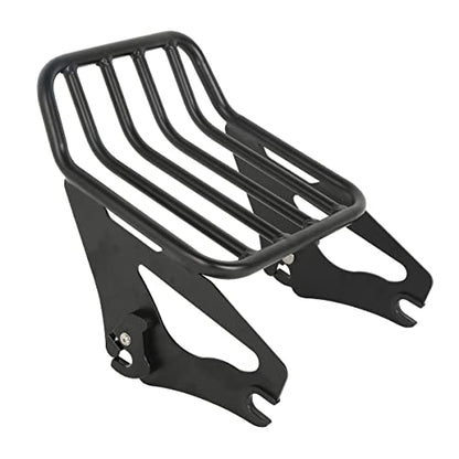 Black Detachable Sissy Bar Passenger Backrest Upright Passenger Backrest Pad & Luggage Rack Fit for 2009-2025 Harley Touring Road King Street Glide Road Glide - color: Black #4