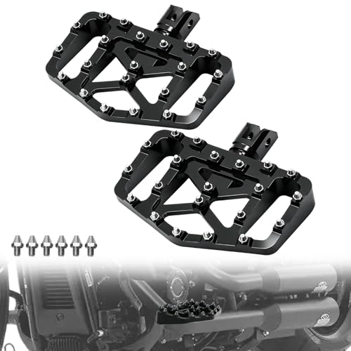 Motorcycle Foot Pegs Softail Rider Driver Footpeg compatible with Harley Davidson FXBB FXLR FXLRS FXLRST FXST FLSB FXBR FXBRS Sportster S RH1250S