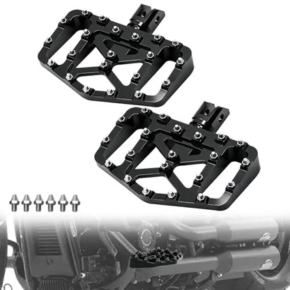 Motorcycle Foot Pegs Softail Rider Driver Footpeg compatible with Harley Davidson FXBB FXLR FXLRS FXLRST FXST FLSB FXBR FXBRS Sportster S RH1250S