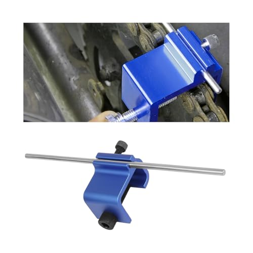 ATV Chain Alignment Tool, Aluminum Motorcycle Sprocket Chain Tensioner Adjustment, UTV Quick Accurate Alignment Tool Accessories, Universal for Dirt Bike Snowmobile Scooter (Blue) - color: Blue