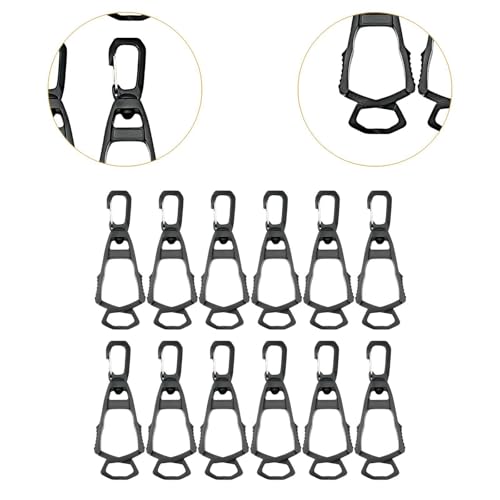 Almencla 12 Pieces Outdoor Glove Clips Prevent Loss for Belt And Pants Clamp Grabber