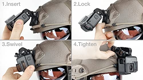 BrainExploder Adjustable NVG Helmet Mount Compatible with All GoPro Hero Cameras