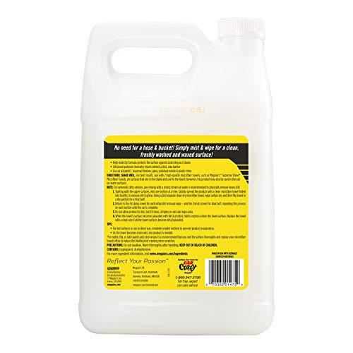 Meguiar's Ultimate Waterless Wash & Wax - Waterless Car Wash & Wax Without Swirling or Scratching - Easy Car Maintenance, No Water Required -1 Gallon (128 Oz) - size: 128 Fl Oz