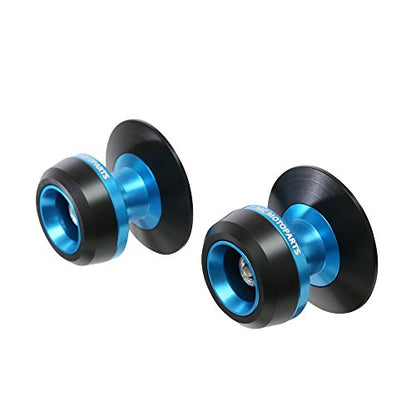 MC MOTOPARTS Twall 6MM CNC Swingarm Spools Compatible with DAYTONA 675 2006-2010 06 07 08 09 10 (Blue) - color: Blue