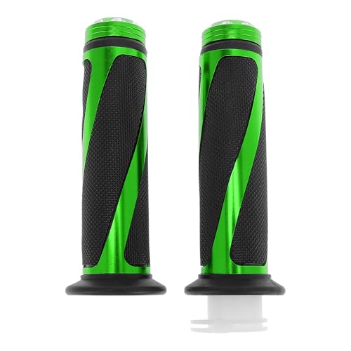 7/8" 22mm 15/16" 24mm Motorcycle Hand Grips Cover Kit Non Slip Aluminum Alloy Rubber Handlebar Grips for Motorcycle Scooter Bicycle ATV Green 1 Set - color: Green