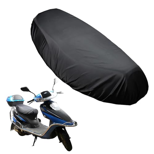 1 PC Motorcycle Seat Cover, 27.55" x 45.27" Oxford Cloth Rainproof Heat Insulation Seat Cover, Lightweight and Durable Motorcycle Accessories, Universal for Motorcycles (Black)