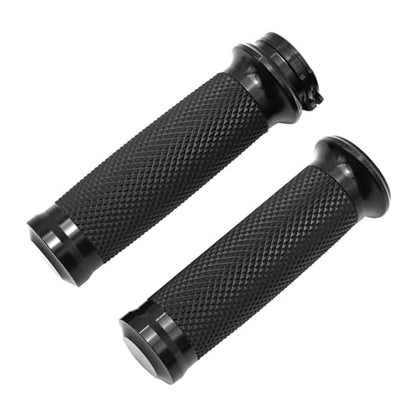 EATAKWARD Universal Motorcycle Hand Grips 1 inch, Black Handlebar Grips Replacement for Harley Honda Yamaha Kawasaki Suzuki Bobber Chopper Cafe Racer BWM Motorcycles