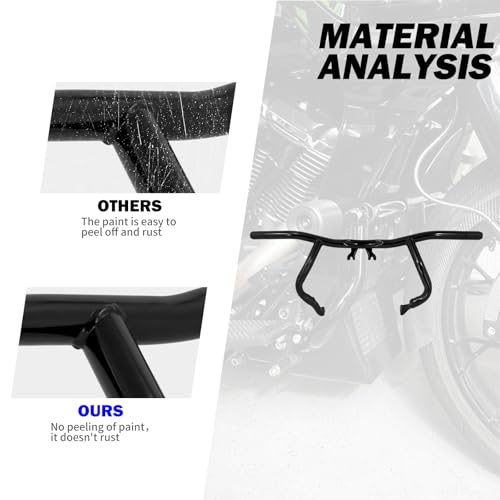 Engine Guard Flat Out Crash Bar for Harley Touring Street Glide Road Glide Road King Electra Glide CVO Ultra Limited Black 2014-2025 - color: Black